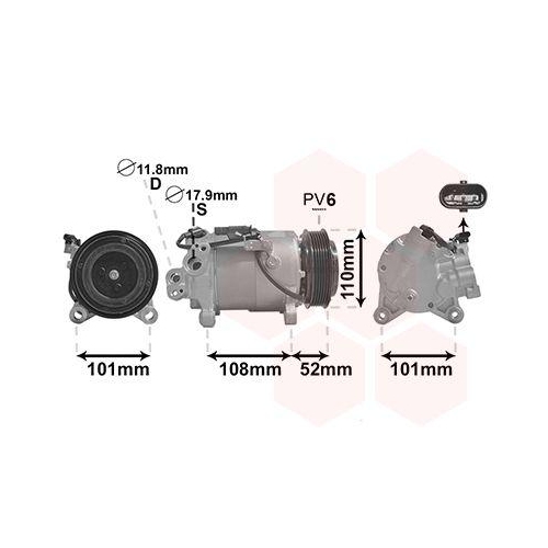 VAN WEZEL Kompressor, Klimaanlage 0600K567