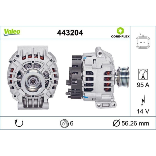 VALEO Generator VALEO CORE-FLEX 443204