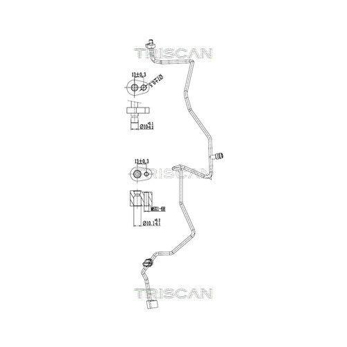 TRISCAN Hochdruck-/Niederdruckleitung, Klimaanlage 9010 25013