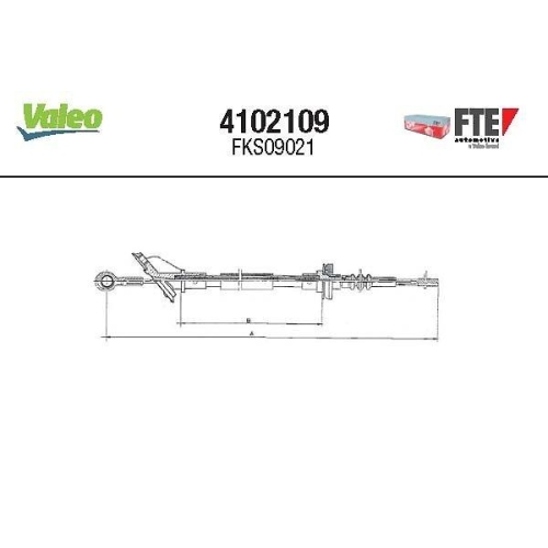 VALEO Seilzug, Kupplungsbet&auml;tigung FTE CLUTCH ACTUATION 4102109