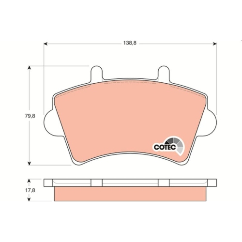 TRW Bremsbelagsatz, Scheibenbremse COTEC GDB1442