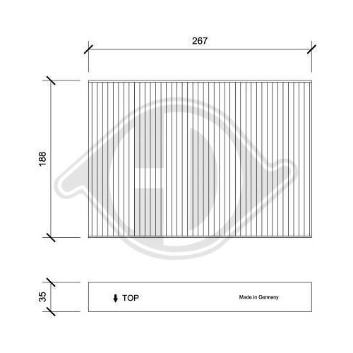 DIEDERICHS Filter, Innenraumluft DIEDERICHS Climate DCI1210