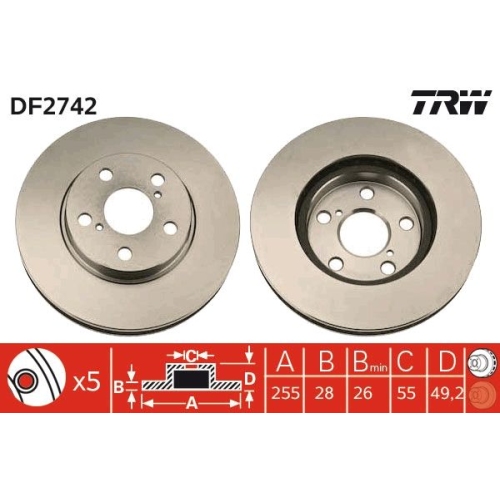 TRW Bremsscheibe DF2742