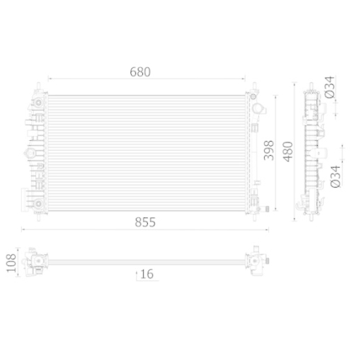 MAHLE K&uuml;hler, Motork&uuml;hlung BEHR *** PREMIUM LINE *** CR 2698 000P