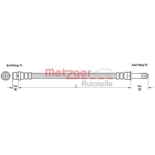 METZGER AUTOTEILE Bremsschlauch 4110280
