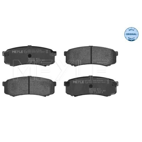 MEYLE Bremsbelagsatz, Scheibenbremse MEYLE-ORIGINAL: True to OE. 025 219 4715/W