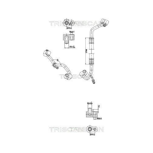 TRISCAN Hochdruck-/Niederdruckleitung, Klimaanlage 9010 25015