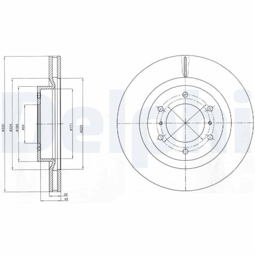 DELPHI Bremsscheibe BG4228