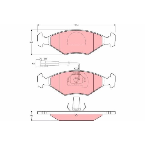 TRW Bremsbelagsatz, Scheibenbremse GDB1340