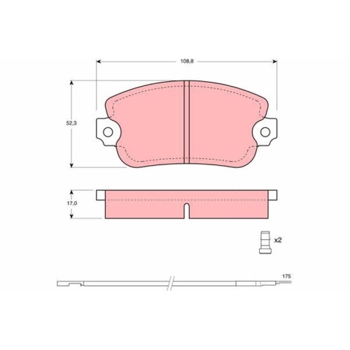 TRW Bremsbelagsatz, Scheibenbremse GDB154