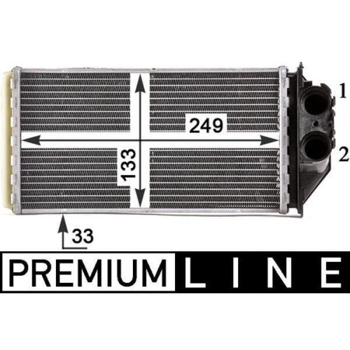 MAHLE W&auml;rmetauscher, Innenraumheizung BEHR *** PREMIUM LINE *** AH 187 000P