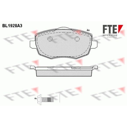 FTE Bremsbelagsatz, Scheibenbremse