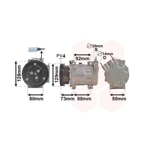 VAN WEZEL Kompressor, Klimaanlage 1501K705