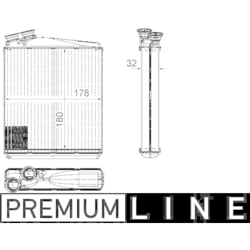 MAHLE W&auml;rmetauscher, Innenraumheizung BEHR *** PREMIUM LINE *** AH 192 000P