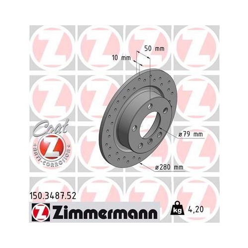 ZIMMERMANN Bremsscheibe SPORT Z 150.3487.52