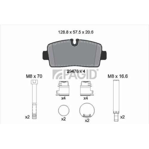 PAGID Bremsbelagsatz, Scheibenbremse T4256N