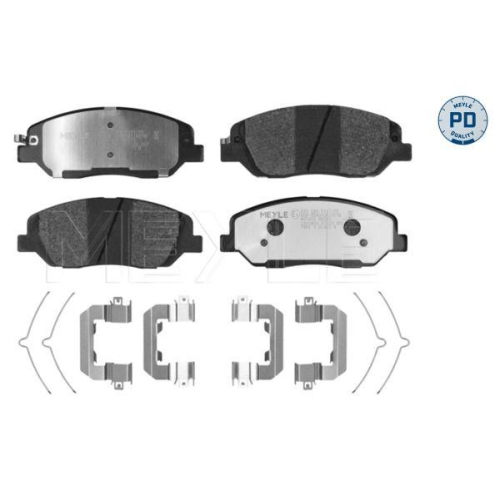MEYLE Bremsbelagsatz, Scheibenbremse MEYLE-PD: Advanced performance and design. 025 243 5117/PD
