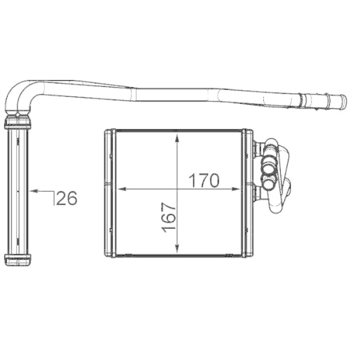 MAHLE W&auml;rmetauscher, Innenraumheizung BEHR AH 197 000S