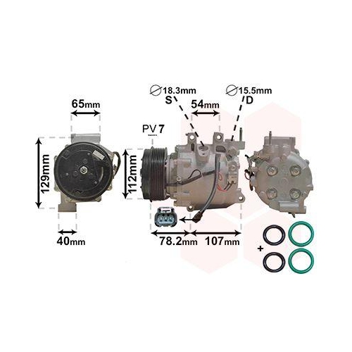 VAN WEZEL Kompressor, Klimaanlage *** IR PLUS *** 2500K311