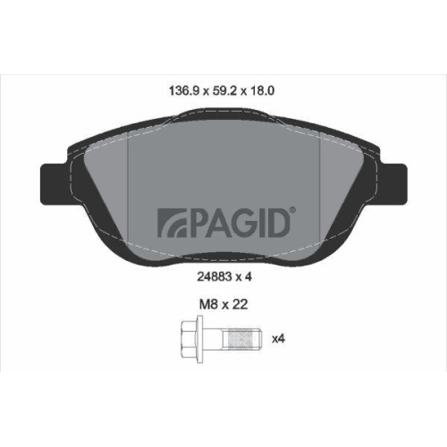 PAGID Bremsbelagsatz, Scheibenbremse T1846N