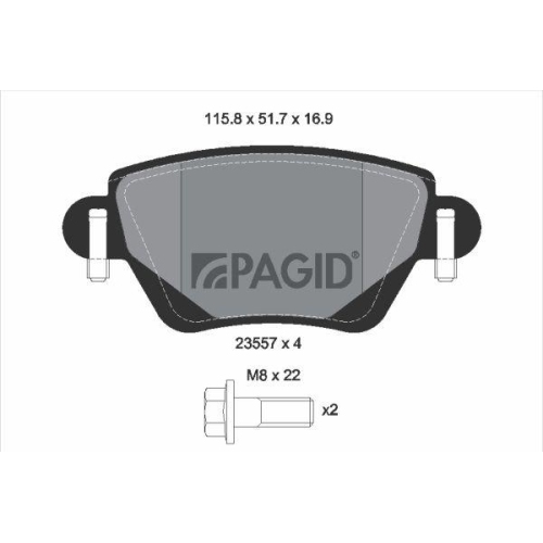 PAGID Bremsbelagsatz, Scheibenbremse T1538N
