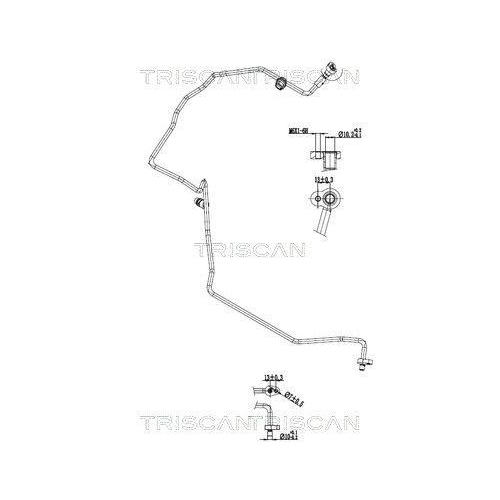 TRISCAN Hochdruck-/Niederdruckleitung, Klimaanlage 9010 25022