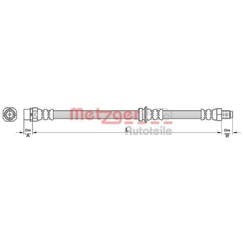 METZGER AUTOTEILE Bremsschlauch GREENPARTS 4110479