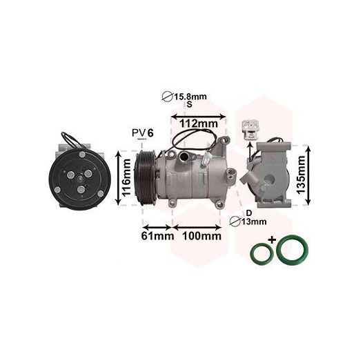 VAN WEZEL Kompressor, Klimaanlage *** IR PLUS *** 2701K700