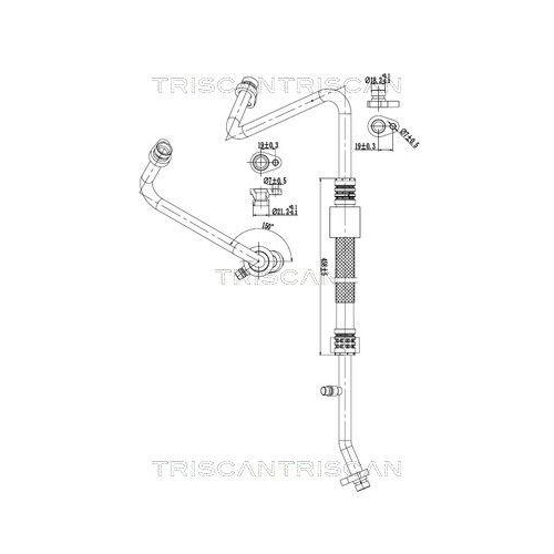 TRISCAN Hochdruck-/Niederdruckleitung, Klimaanlage 9010 25023