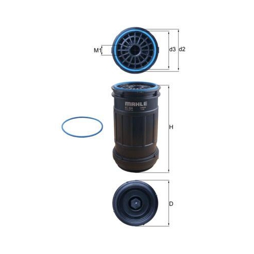 MAHLE Kraftstofffilter CleanLine KC 624D