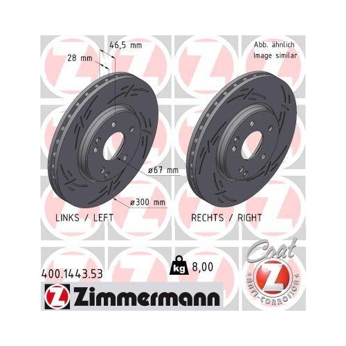 ZIMMERMANN Bremsscheibe BLACK Z 400.1443.53