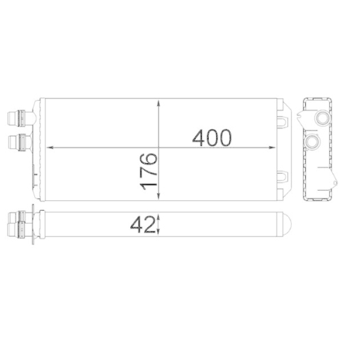 MAHLE W&auml;rmetauscher, Innenraumheizung BEHR AH 249 000S