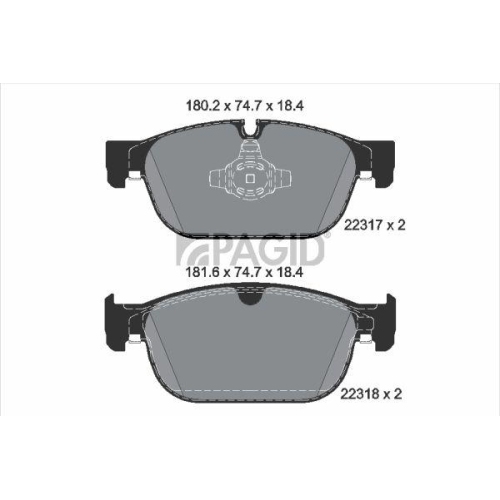 PAGID Bremsbelagsatz, Scheibenbremse T2515N