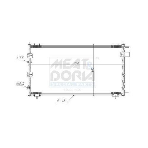 MEAT & DORIA Kondensator, Klimaanlage 991191