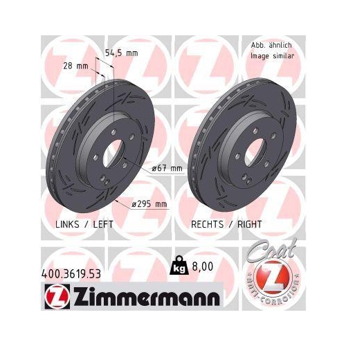ZIMMERMANN Bremsscheibe BLACK Z 400.3619.53