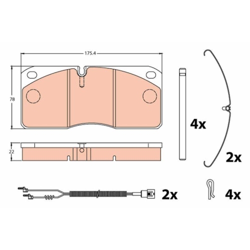 TRW Bremsbelagsatz, Scheibenbremse GDB5005
