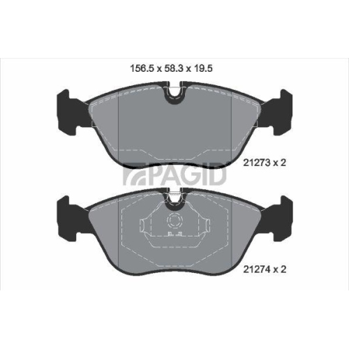 PAGID Bremsbelagsatz, Scheibenbremse T1078N
