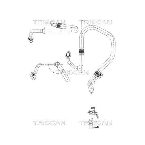 TRISCAN Hochdruck-/Niederdruckleitung, Klimaanlage 9010 25025
