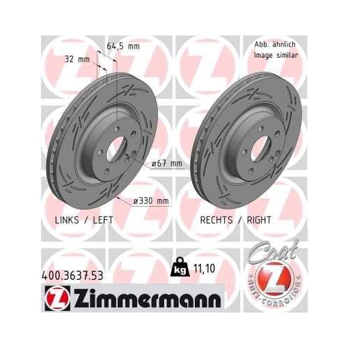 ZIMMERMANN Bremsscheibe BLACK Z 400.3637.53