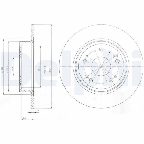 DELPHI Bremsscheibe BG4249