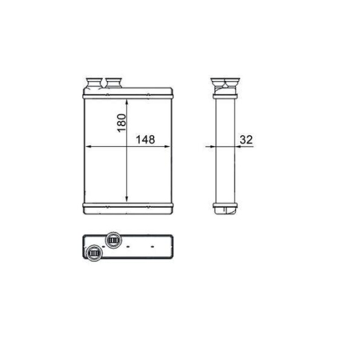 MAHLE W&auml;rmetauscher, Innenraumheizung BEHR AH 266 000S
