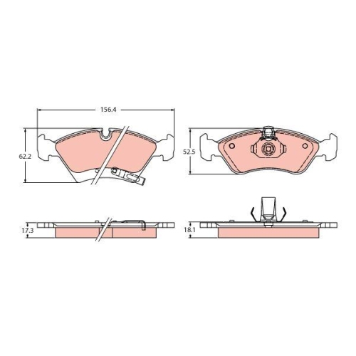 TRW Bremsbelagsatz, Scheibenbremse GDB2441