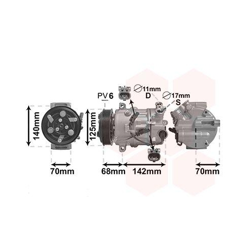 VAN WEZEL Kompressor, Klimaanlage 3701K702