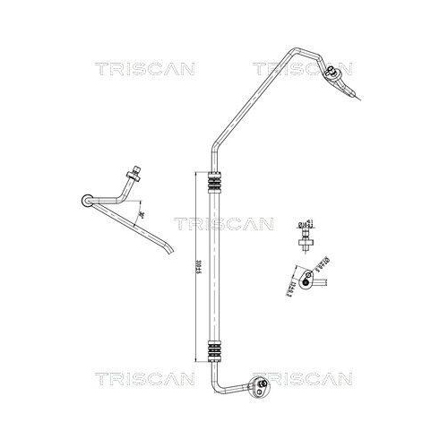 TRISCAN Hochdruck-/Niederdruckleitung, Klimaanlage 9010 25026