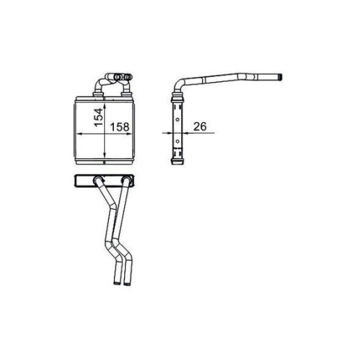 MAHLE W&auml;rmetauscher, Innenraumheizung BEHR AH 267 000S