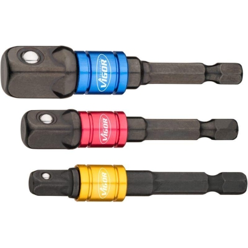 VIGOR Steckschl&uuml;ssel-Adapter-Set 1/4 Zoll V7603/3