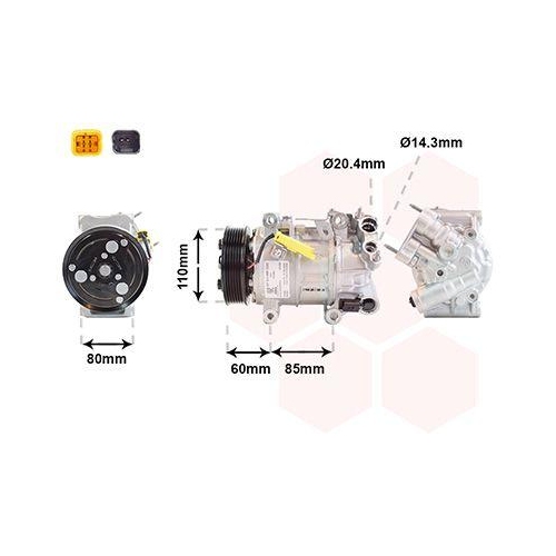 VAN WEZEL Kompressor, Klimaanlage 4001K701