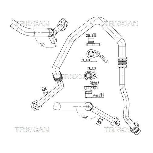 TRISCAN Hochdruck-/Niederdruckleitung, Klimaanlage 9010 25027