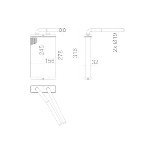 MAHLE W&auml;rmetauscher, Innenraumheizung BEHR AH 268 000S