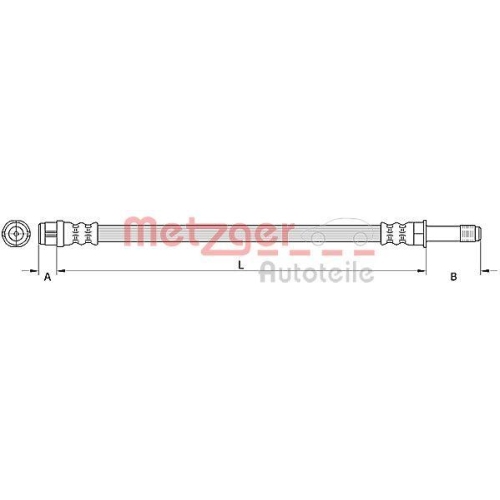 METZGER AUTOTEILE Bremsschlauch GREENPARTS 4110886